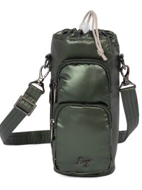 Lug Metallic Olive Huggie Insulated Crossbody Bag NWOT